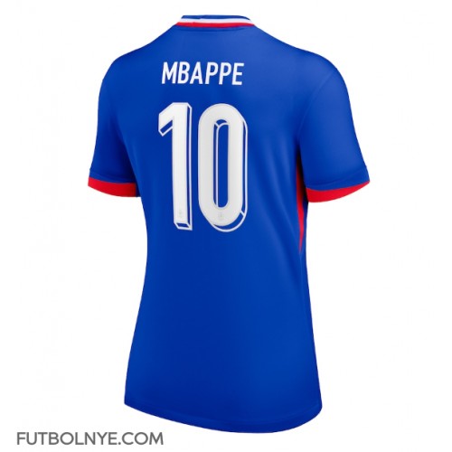 Camiseta Francia Kylian Mbappe #10 Primera Equipación para mujer Eurocopa 2024 manga corta